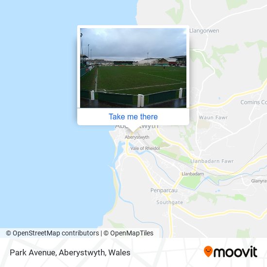 Park Avenue, Aberystwyth map