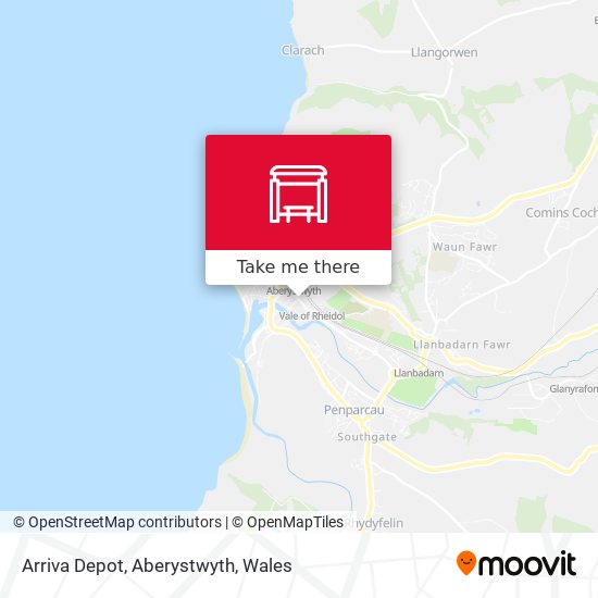 Arriva Depot, Aberystwyth map