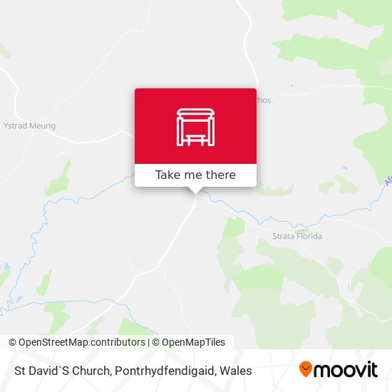 St David`S Church, Pontrhydfendigaid map