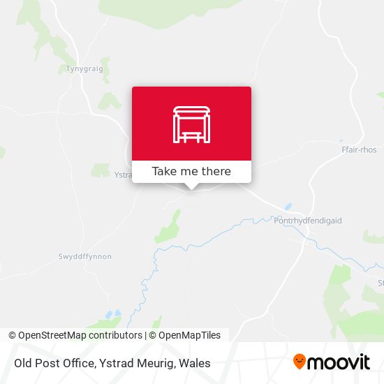 Old Post Office, Ystrad Meurig map