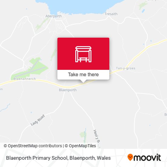Blaenporth Primary School, Blaenporth map