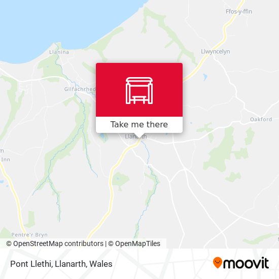 Pont Llethi, Llanarth map