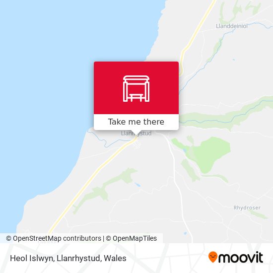 Heol Islwyn, Llanrhystud map