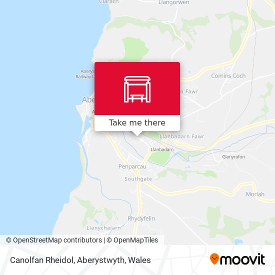 Canolfan Rheidol, Aberystwyth map