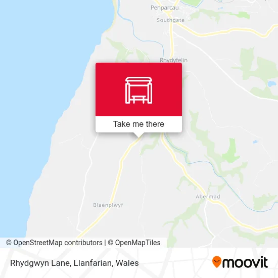 Rhydgwyn Lane, Llanfarian map