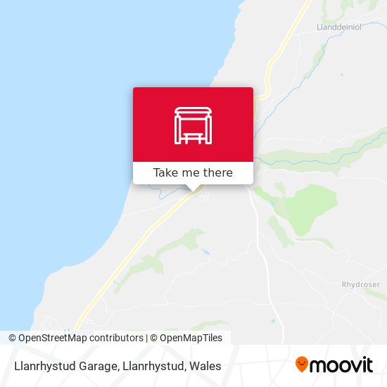 Llanrhystud Garage, Llanrhystud map