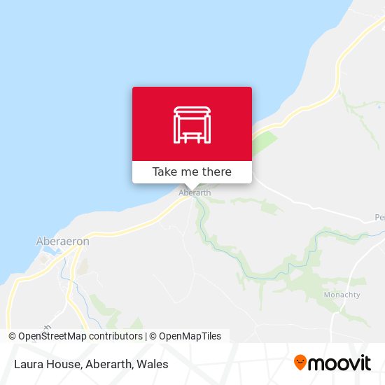 Laura House, Aberarth map