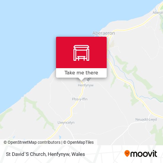 St David`S Church, Henfynyw map