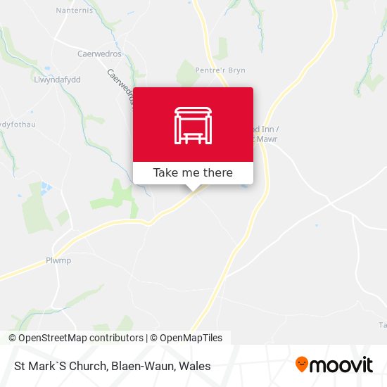 St Mark`S Church, Blaen-Waun map