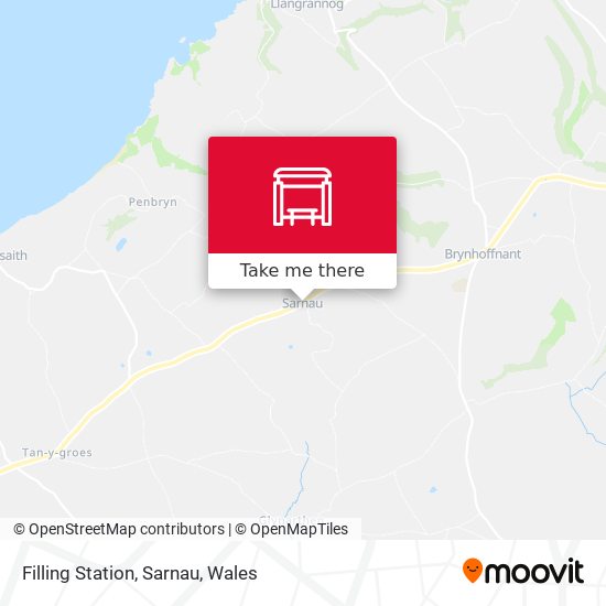 Filling Station, Sarnau map