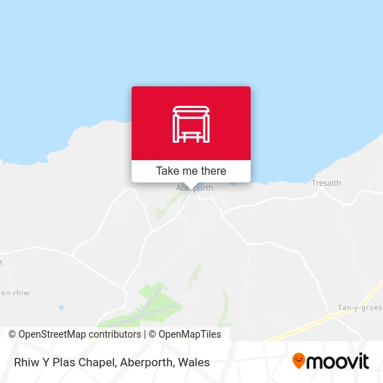 Rhiw Y Plas Chapel, Aberporth map