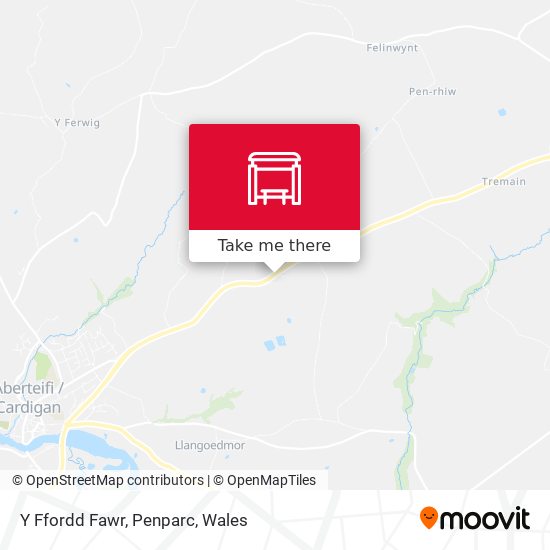 Y Ffordd Fawr, Penparc map