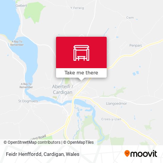 Feidr Henffordd, Cardigan map