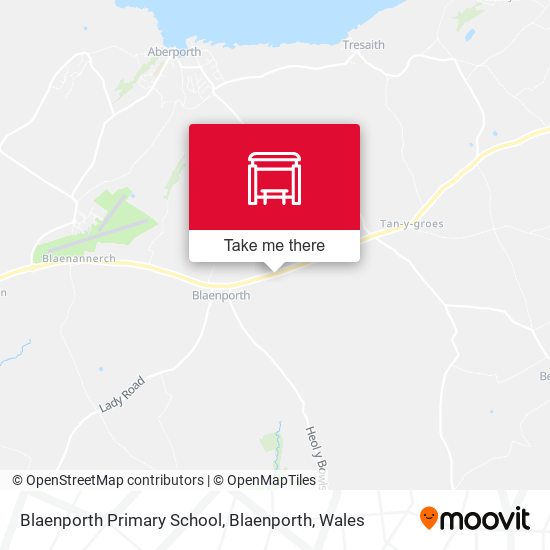 Blaenporth Primary School, Blaenporth map