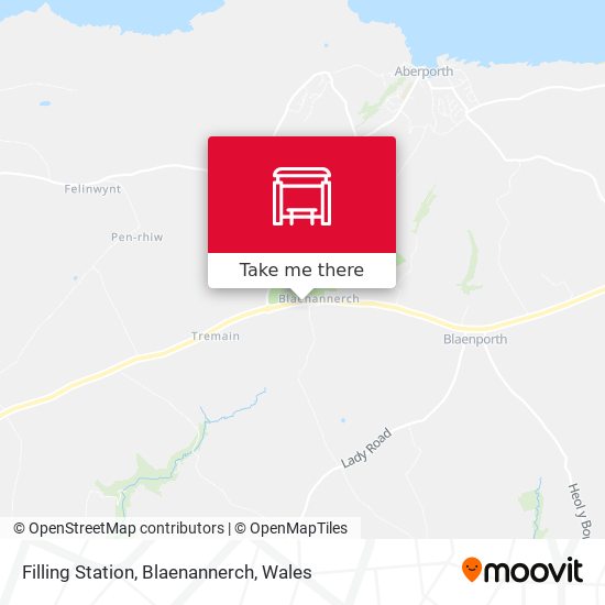 Filling Station, Blaenannerch map