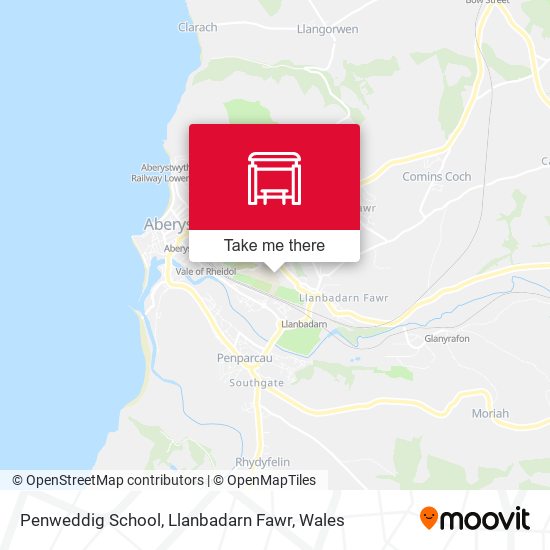 Penweddig School, Llanbadarn Fawr map