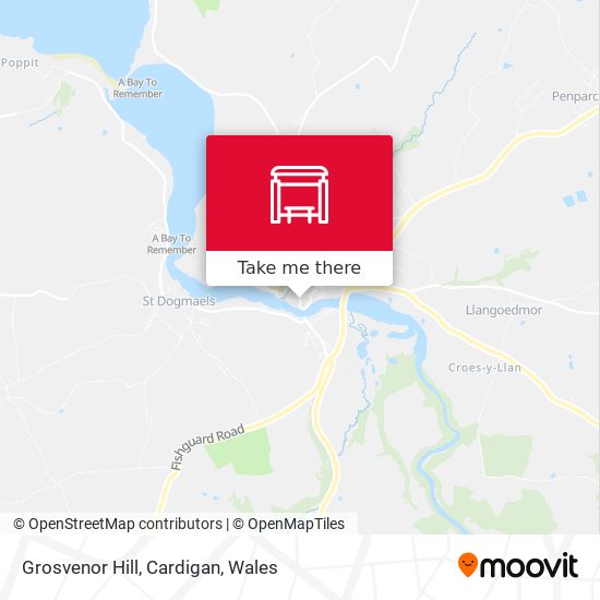 Grosvenor Hill, Cardigan map