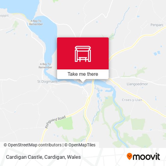 Cardigan Castle, Cardigan map