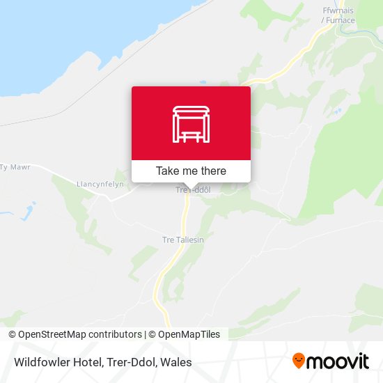Wildfowler Hotel, Trer-Ddol map