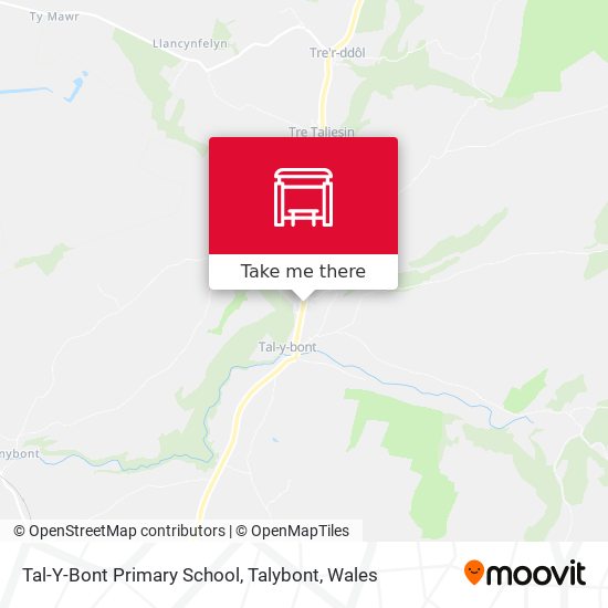 Tal-Y-Bont Primary School, Talybont map