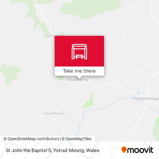 St John the Baptist'S, Ystrad Meurig map