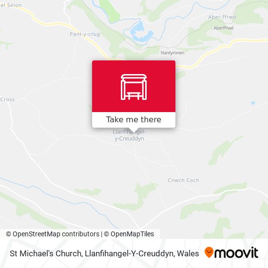 St Michael's Church, Llanfihangel-Y-Creuddyn map
