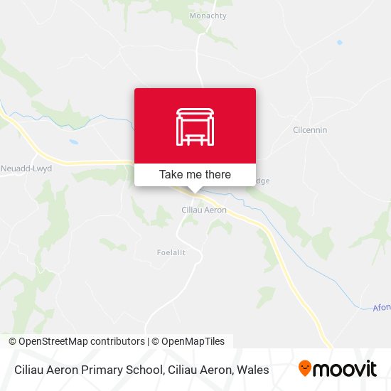 Ciliau Aeron Primary School, Ciliau Aeron map