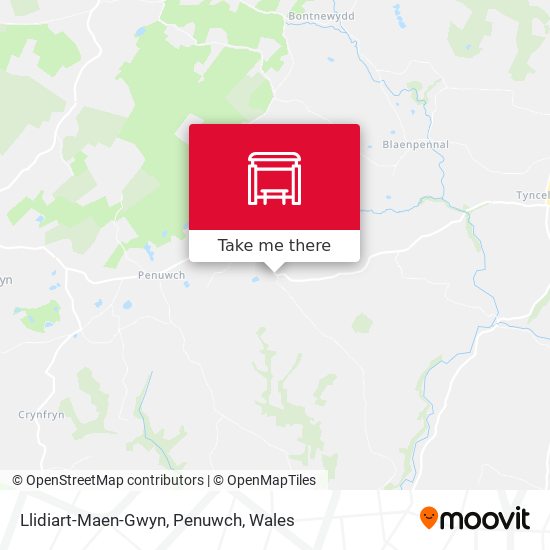 Llidiart-Maen-Gwyn, Penuwch map