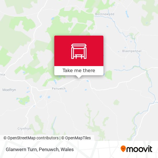 Glanwern Turn, Penuwch map
