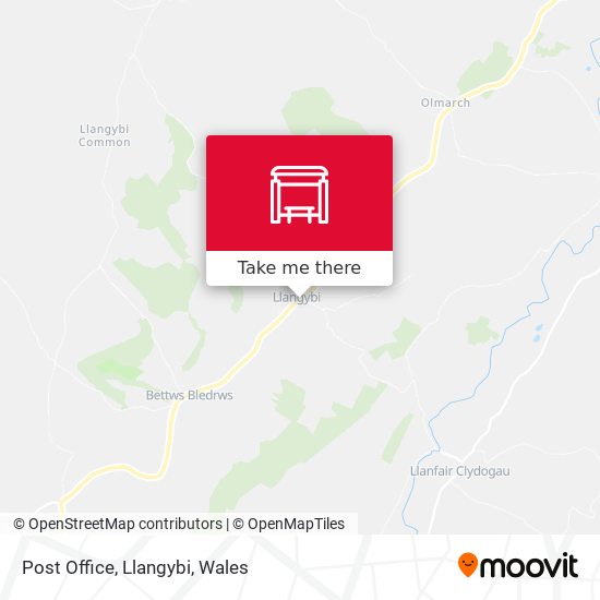 Post Office, Llangybi map