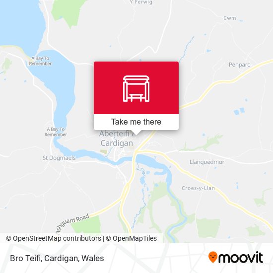 Bro Teifi, Cardigan map