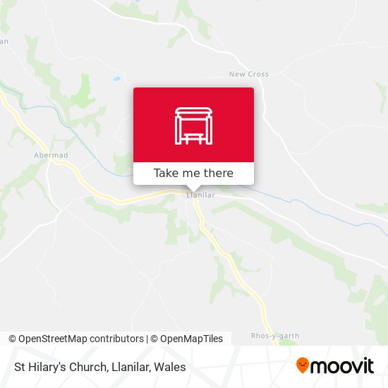 St Hilary's Church, Llanilar map