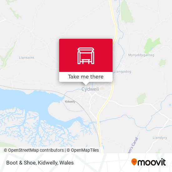 Boot & Shoe, Kidwelly map