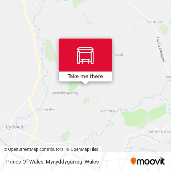 Prince Of Wales, Mynyddygarreg map