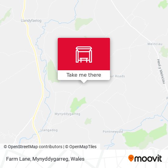 Farm Lane, Mynyddygarreg map
