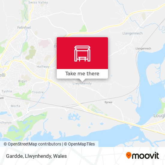 Gardde, Llwynhendy map