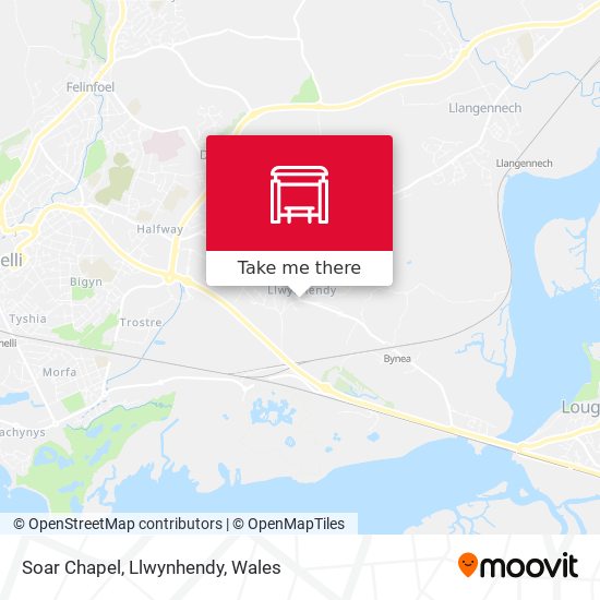 Soar Chapel, Llwynhendy map