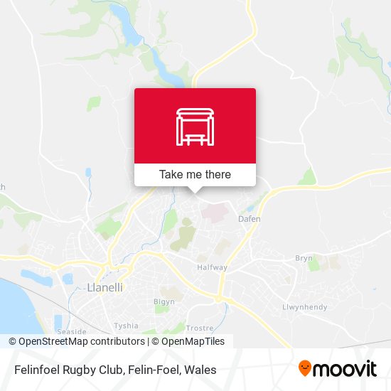 Felinfoel Rugby Club, Felin-Foel map