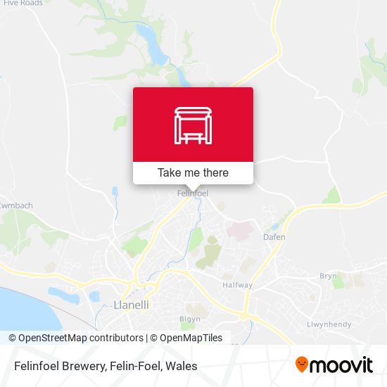 Felinfoel Brewery, Felin-Foel map