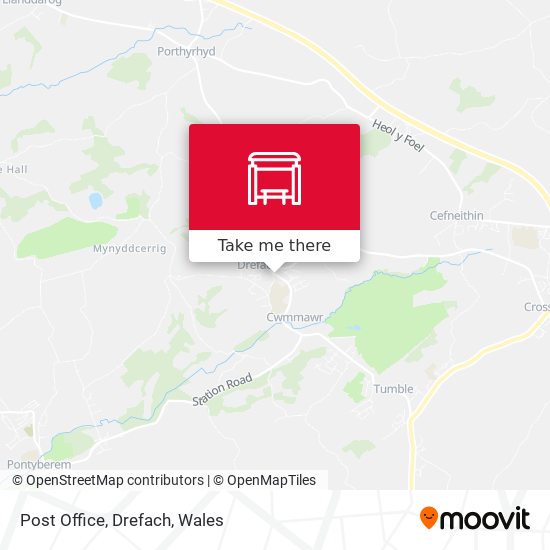 Post Office, Drefach map