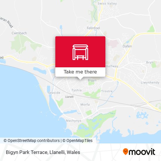 Bigyn Park Terrace, Llanelli map
