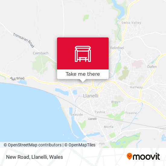 New Road, Llanelli map