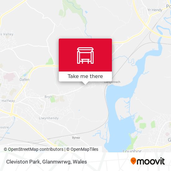 Cleviston Park, Glanmwrwg map