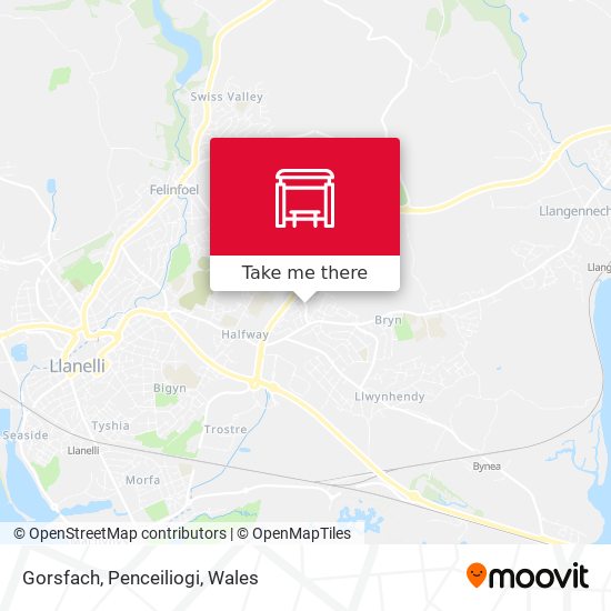 Gorsfach, Penceiliogi map