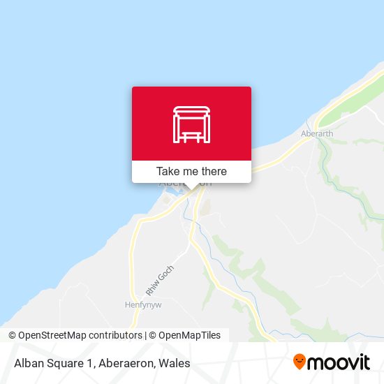 Alban Square 1, Aberaeron map