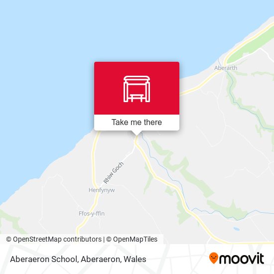Aberaeron School, Aberaeron map