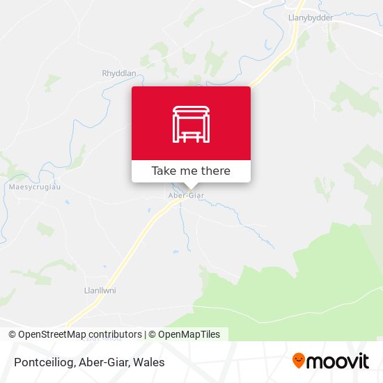 Pontceiliog, Aber-Giar map