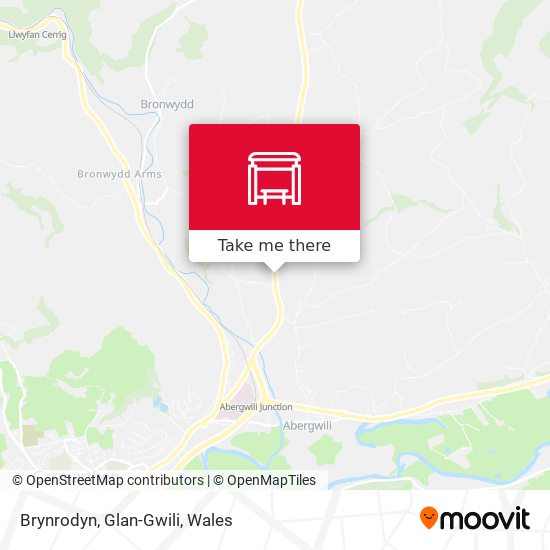 Brynrodyn, Glan-Gwili map