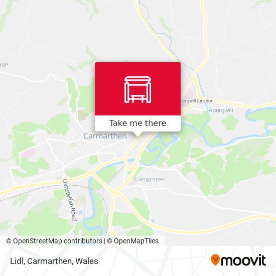 Lidl, Carmarthen map