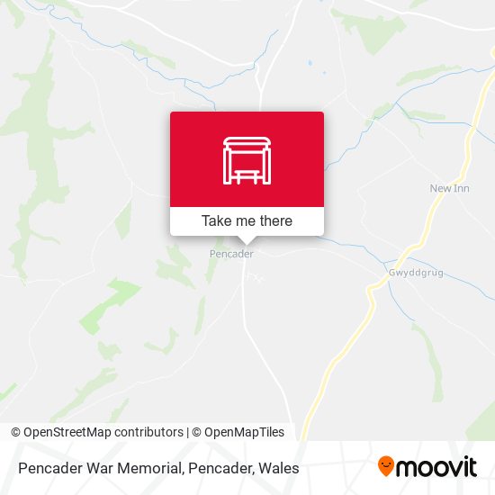 Pencader War Memorial, Pencader map